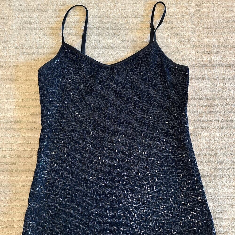 Express Dark Blue sequin Tank Top Size XS - Picture 1 of 10
